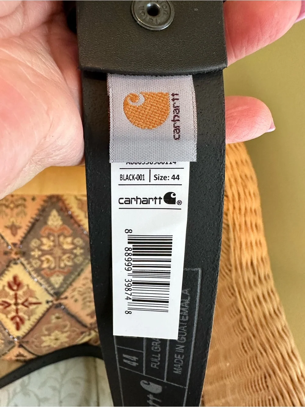 Mens Brand New Carhartt Black Belt